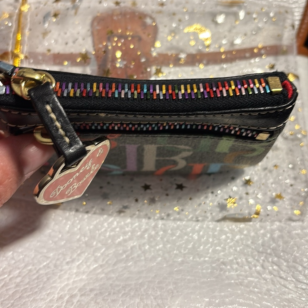 Dooney & Bourke Colorful Logo Coin Pouch - Picture 2 of 6